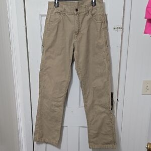 Men's BERNE WORK PANTS 32W×34L Good SHAPE!! SEE PICS!! STRONG DURABLE TAN